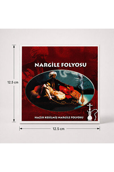 babylon shisha Kesilmiş Nargile Folyosu 20 Yaprak 12,5x12,5 cm 37 Mikron Hazı...