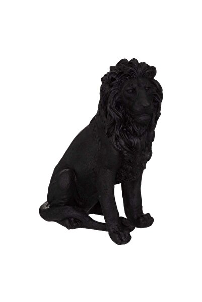 Atmosphera Statuie "Leu" - Negru, H.52 cm