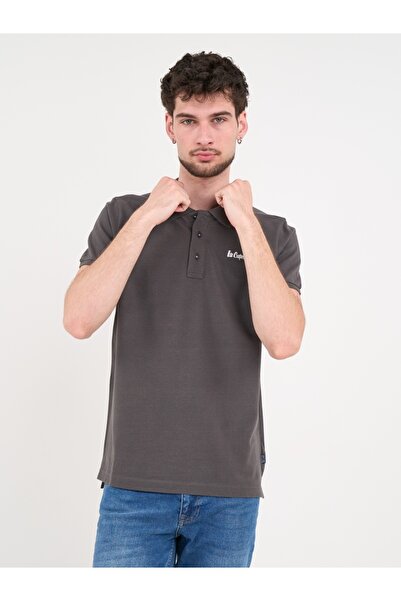 Lee Cooper - Tricou polo barbat de culoare uniforma