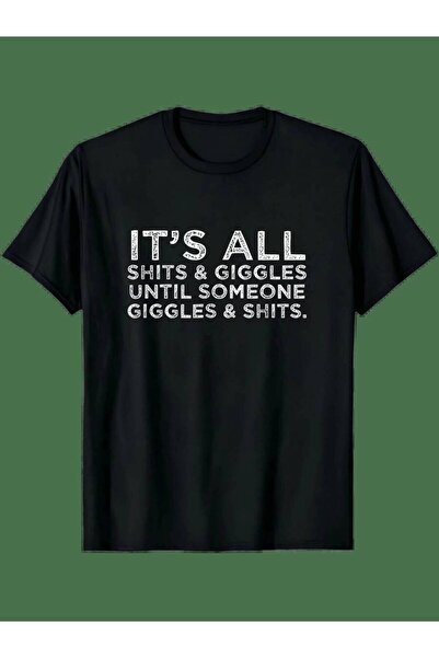 LİNA06 Funny Sassy Text T-Shirt, Humor Black Cotton Tee For Men Women