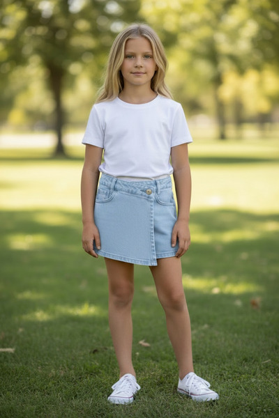 ASL GOLF CLUB Fustă scurtă din denim pentru fete, de vară, confortabilă, fust...