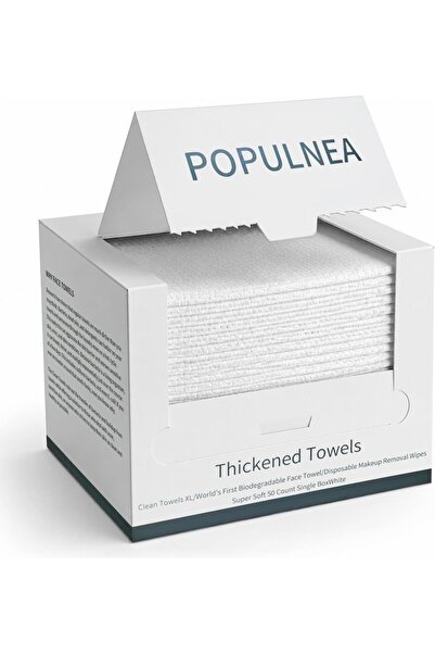 POPULNEA Disposable Face Towels XL, Ultra Soft Thickened Dry Face Towels, 50 ...