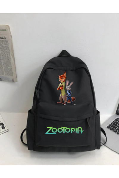 dompulerimoda Zootopia Printed School, Lecture, Course, Classroom Unisex Blac...
