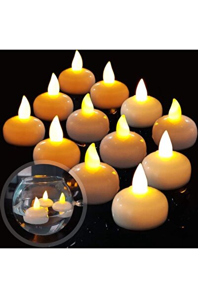 STARSTAR 12x Waterproof LED Tea Lights - Flameless Floating Candles for Table...