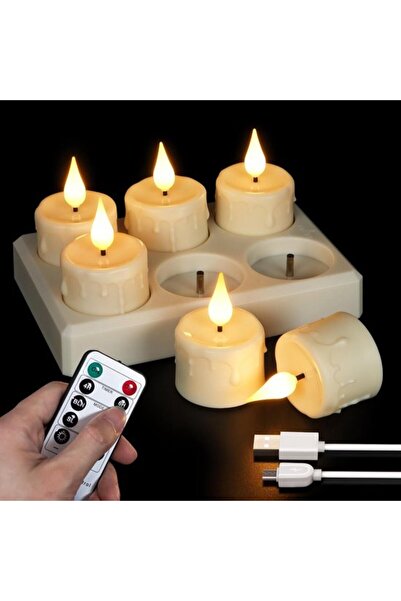 STARSTAR LED Tea Lights - Electric Candles - Create Mood Lighting - Rechargea...