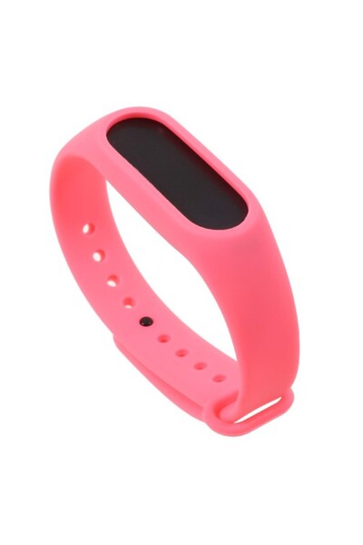 OEM Λουράκι σιλικόνης TPU για Xiaomi Mi Band 2 - Κόκκινο-Ροζ