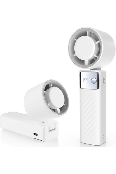 Morvena Picks Mini ventilator portabil Turbo cu 1-199 trepte de viteză și afi...