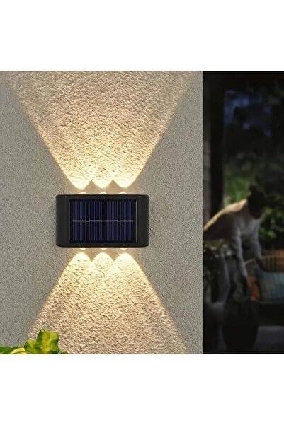 STARSTAR Waterproof solar wall lights - 2-piece set, outdoor lighting with 6 ...
