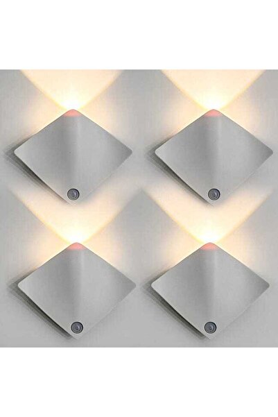 STARSTAR 4-pack wireless wall lights with human body sensor, magnetic LED wal...