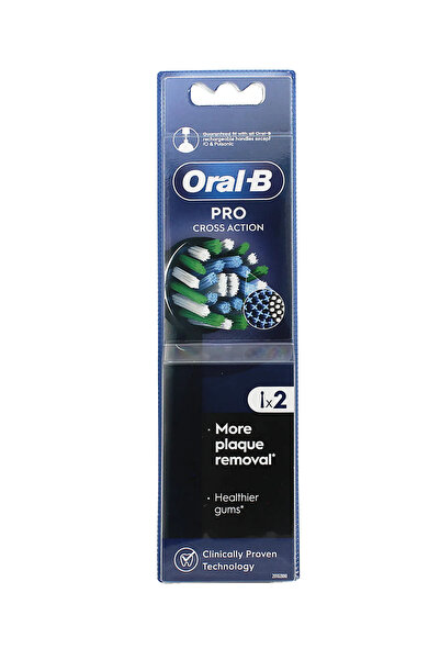 Oral-B Capete de periuță de schimb Pro Cross Action, pachet de 2, Negru