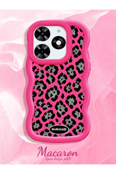CHICASELUX Tecno Spark Go 2024 Compatible Wavy Frame Leopard Print High Quali...