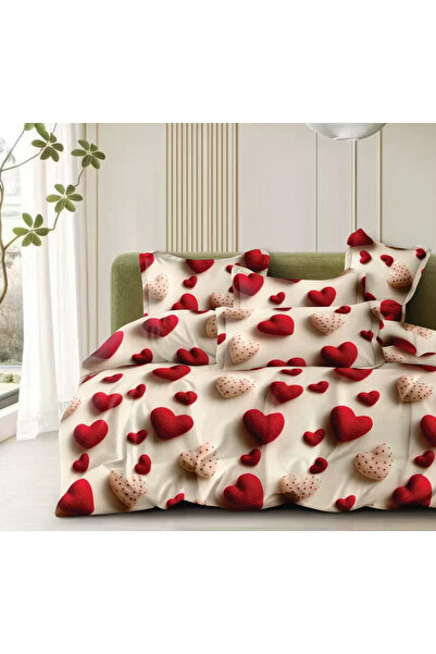 Pucioasa Set Lenjerie Pat Matrimonial, Bumbac Satinat, 4 Piese, 240 × 250 + 2...