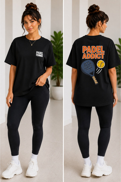 VODEXA Unisex Oversize Tennis Printed T-Shirt 100% Cotton Tennis Themed Comfo...