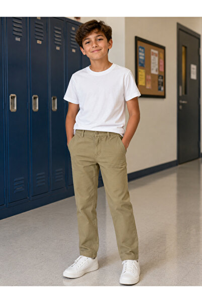 SANTRALBEBE Canvas School Pants (It Is Recommended to Order One Size up)