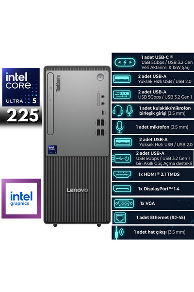 LENOVO NEO 50T THINKCENTRE U5-225 40GB 2TB Intel Graphics Win10 Home 13BD007UTRHMF90