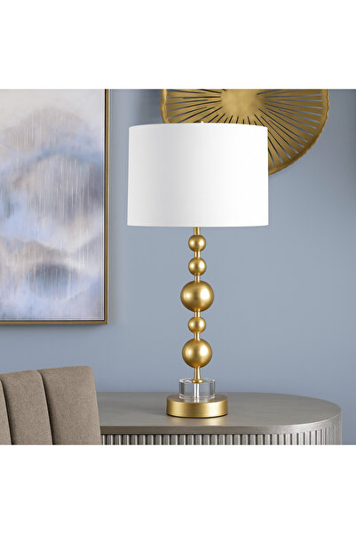 Crestview Collection مصباح طاولة بارتفاع 34 بوصة. 14"X14"X11" شادو؛ طلاء ذهبي...