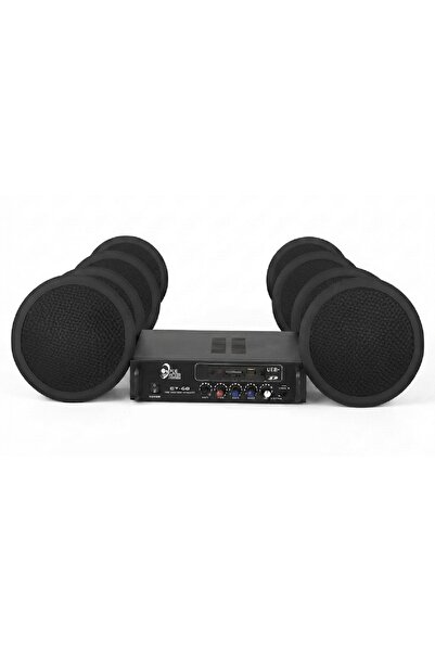 Cafe ve Ofisler İçin Hazır Ses Paketi: 8'li Tavan Hoparlör ve Bluetooth Amfi Seti