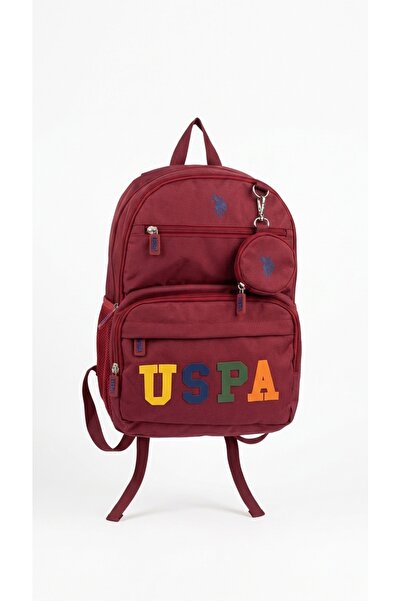 U.S. Polo Assn. حقيبة ظهر مدرسية للأولاد مع سحاب وحلقة مفاتيح للمدرسة الابتدا...
