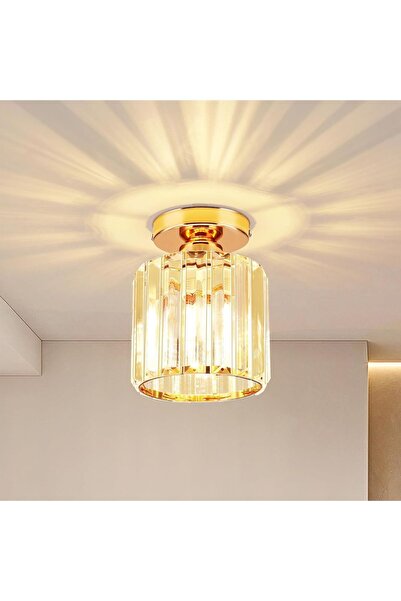 Dotail Lustră de tavan din cristal, soclu E27, design modern și elegant, 13 x...