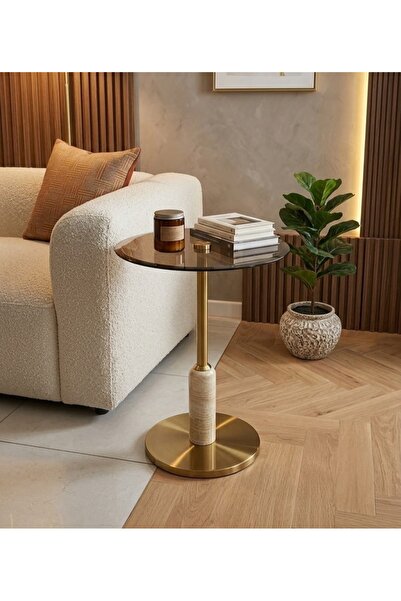Generic Single Column Steel Service Table with Steel Base