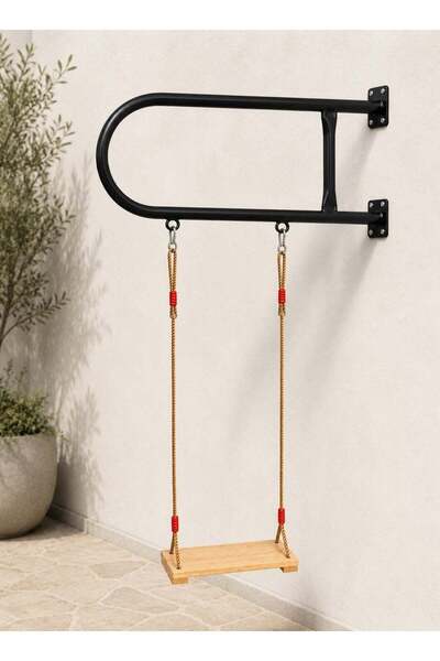 FUNZ iron Wall Swing with Wooden Swing Seat for outdoor activity