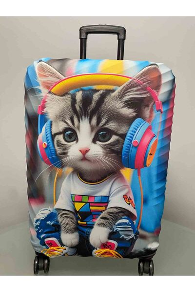 GANUE Suitcase Cover-Digital Cat