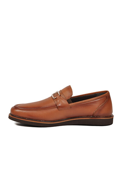 Voyager Men's Tan Genuine Leather Classic Loafer Smart Casual Shoes 5768 m