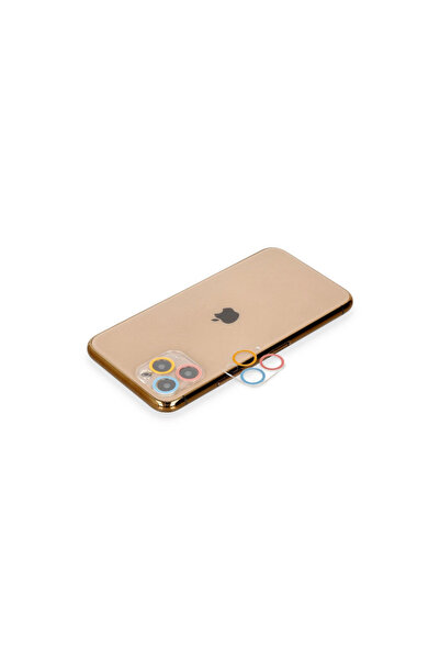 ArkhenX iPhone 11 Pro Max Colorful Camera Lens Protection Glass - Pink-Blue