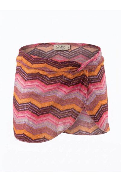 AQUELLA Multicolor twisted skirt