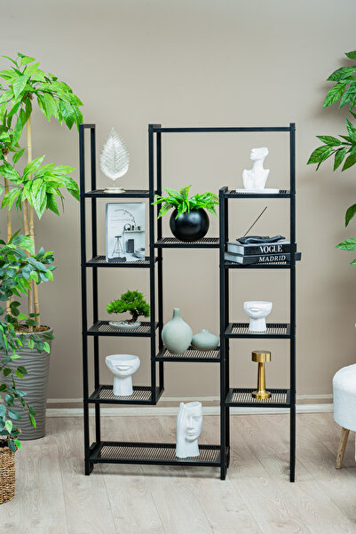 boz concept home Kyoto Metal Dekoratif Raf Ünitesi 12 Katlı Saksılık Çiçeklik...