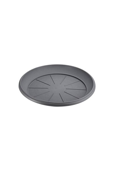 BAMI NETWORK Farfurie Ghiveci Flori Plastic Antracit Ø17x2.5cm