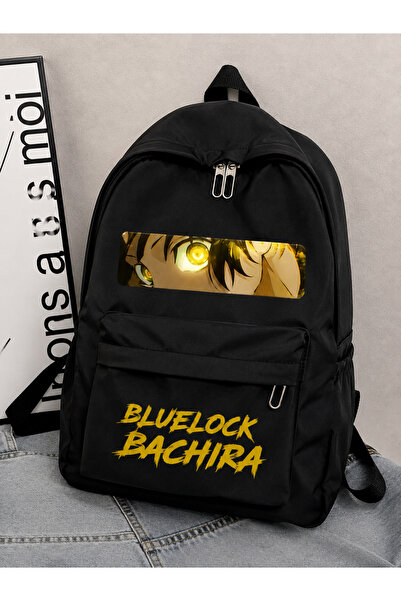 Toum Bluelock Bachira Printed Black Backpack