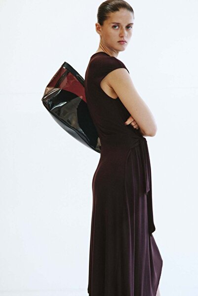 H&M Asymmetric tie-detail dress