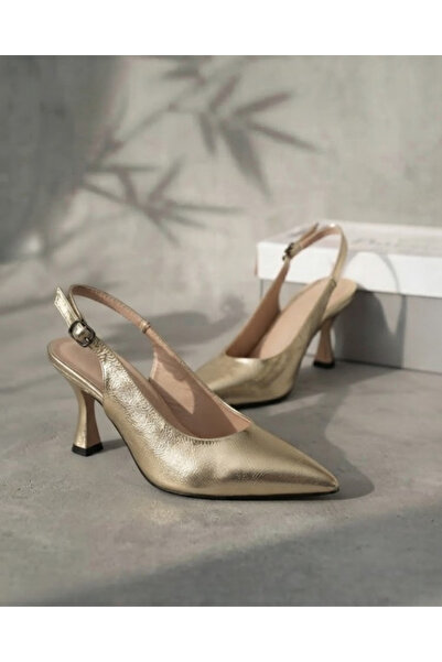 Enes Ayakkabıcılık Women's buckled pointed-toe ankle-strap heels