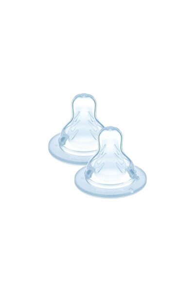 MAM baby Set de 2 tetine pentru biberon, din silicon, transparente