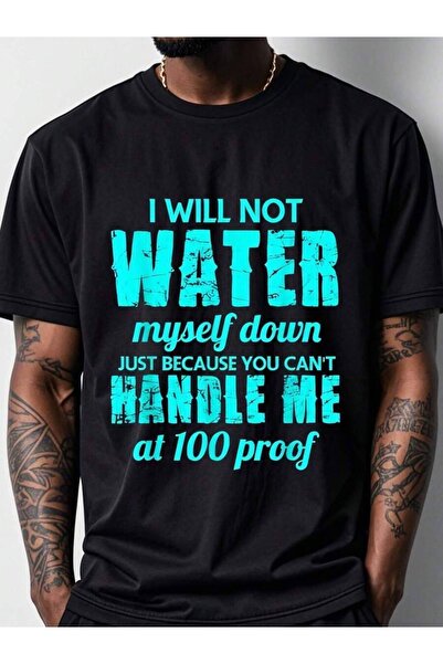 26LIK Men'S White Retro Graphic T-Shirt - "I Will Not Water Myself " Bold Sta...