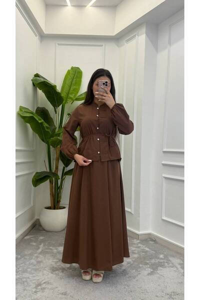 Generic Brand Tri̇koton Fabric Skirt Suit