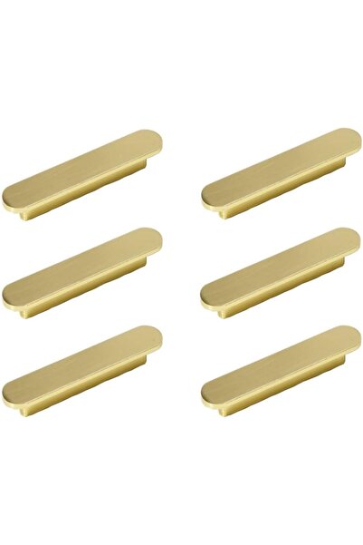 Morvena Picks Set de 6 mânere de ușă, mânere aurii pentru dulapuri de bucătăr...