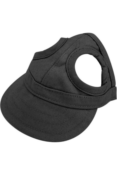 Morvena Picks Şapcă de baseball pentru câini - Mărimea M, neagră, cataramă re...