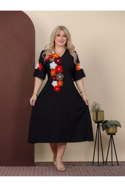 AFandina Elegant Jalabiya with Unique Floral Embroideryw-9850