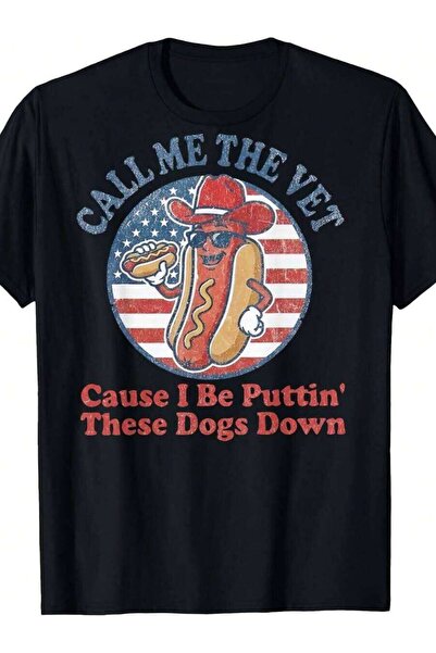 NOURAM Women's T Shirt Hot-Dog Call Me The Vet Cause I Be Puttin' These Dogs ...