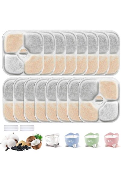 STARSTAR 16 pcs (8.5*8.5 cm) cat water fountain filters with 2 hoses - Carbon...
