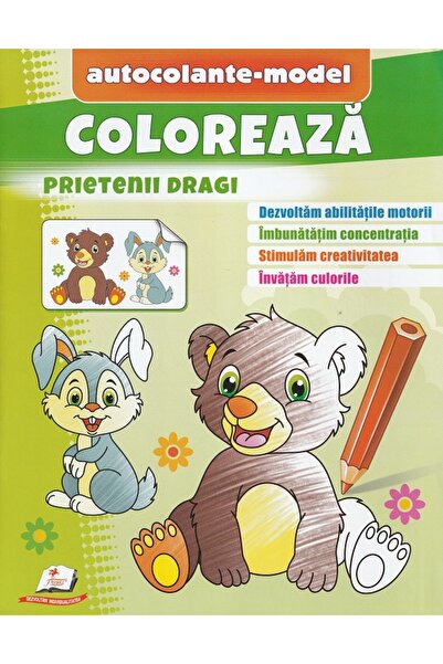 Pegas Coloreaza prietenii dragi. Autocolante model