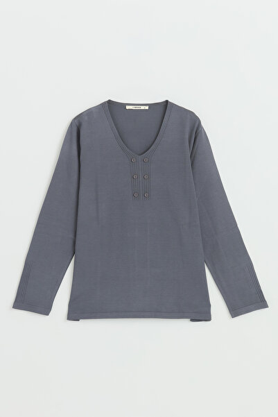 Nihan Plus Size Knit Sweater - Smoked