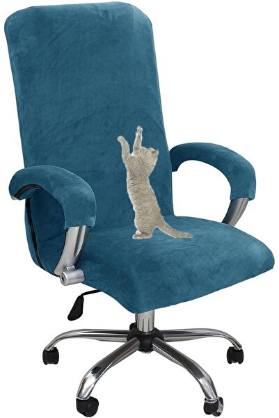 STARSTAR Office chair cover, with armrest covers, removable velvet stretch co...
