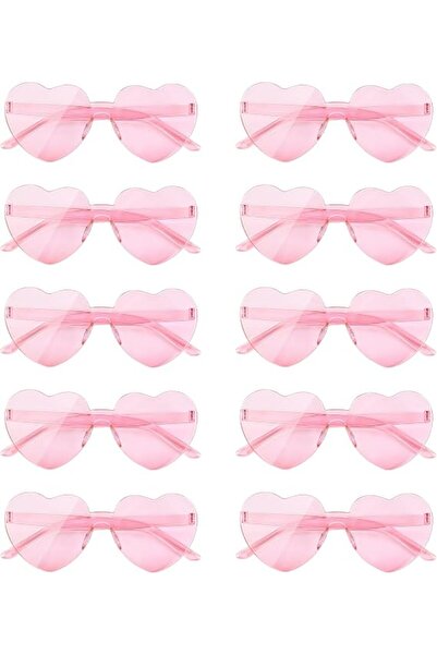 STARSTAR 10 pairs of heart-shaped, rimless, candy-colored women's sunglasses ...