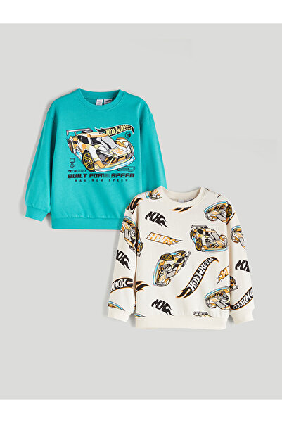 LC Waikiki Hot Wheels Printed Boys' Sweatshirt 2 Pack