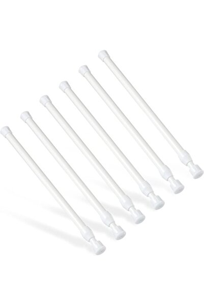 STARSTAR Curtain rod - No drilling required - 6 rods - White - 30 to 50 cm