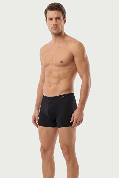 Jiber Men's 6-Piece Breathable Black Jacquard Boxers