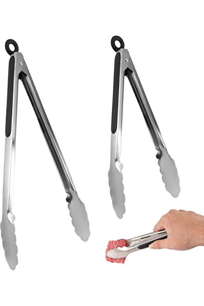STARSTAR 2-Pack Stainless Steel Kitchen Clips with Non-Slip Handles, Lockable...